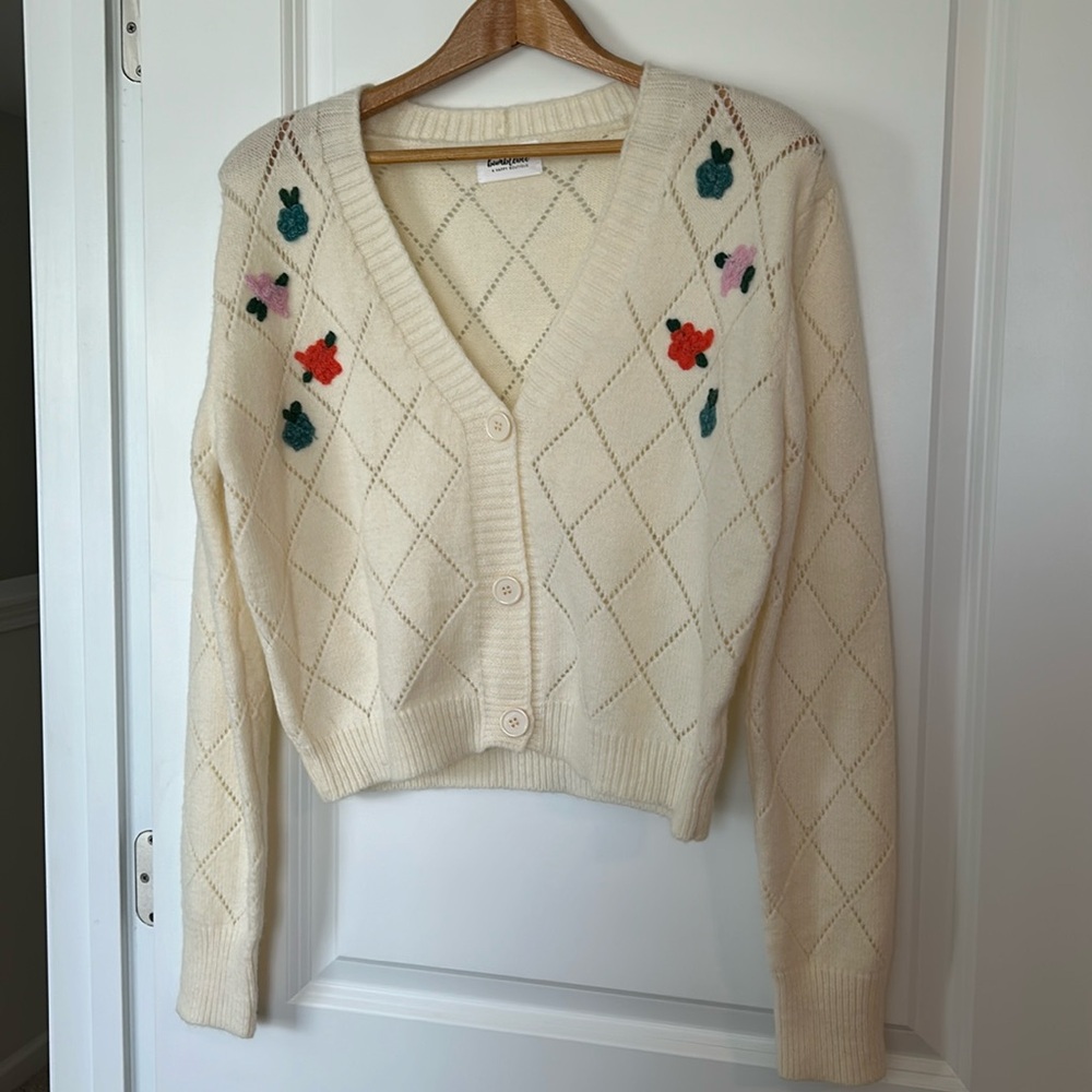 Crochet sweater women size L